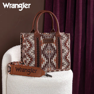 Wrangler Southwestern Brown Pattern Crossbody and Wallet Set