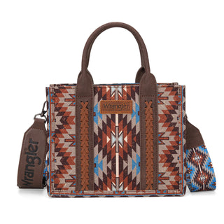 Wrangler Southwestern Coffee Pattern Crossbody and Wallet Set