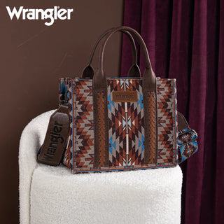Wrangler Southwestern Coffee Pattern Crossbody and Wallet Set