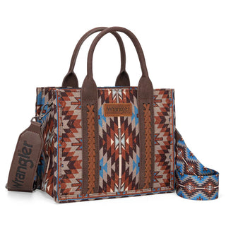 Wrangler Southwestern Coffee Pattern Crossbody and Wallet Set