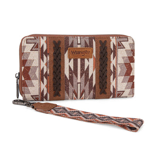 Wrangler Southwestern Brown Pattern Crossbody and Wallet Set