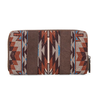 Wrangler Southwestern Coffee Pattern Crossbody and Wallet Set