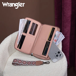 Wrangler Southwestern Pink Pattern Crossbody and Wallet Set