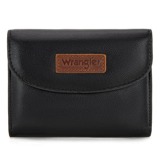 Wrangler Aztec Print Crossbody & Tri-Fold Wallet Set – Black