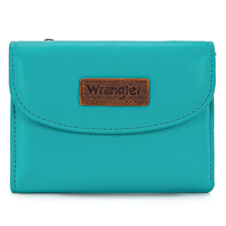 Wrangler Color Block Tote/Crossbody & Wallet Set – Turquoise and Tan