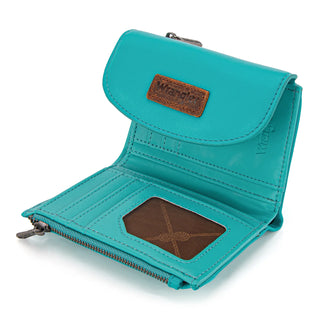 Wrangler Color Block Tote/Crossbody & Wallet Set – Turquoise and Tan