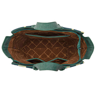 Wrangler Cow Print Concealed Carry Tote & Wallet Set – Dark Turquoise