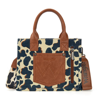 Wrangler Cow Print Crossbody & Wallet Set -Brown