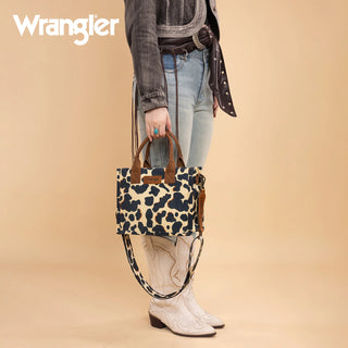 Wrangler Cow Print Crossbody & Wallet Set -Brown