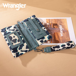 Wrangler Cow Print Concealed Carry Tote & Wallet Set – Dark Turquoise