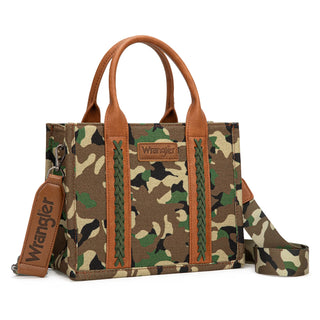 Wrangler Camo Print Tote/Crossbody & Dual Pouch Wristlet Set – Green