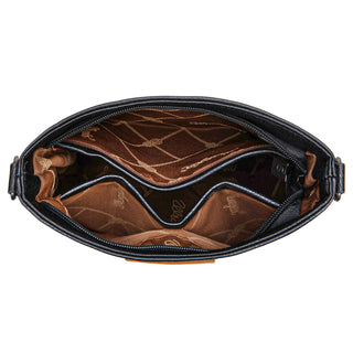 Wrangler Aztec Print Crossbody & Tri-Fold Wallet Set – Black