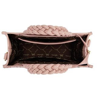 Wrangler Pink Floral Print Braided Tote Bag