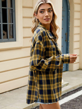 Side View of the Yellow Western Homestead Flannel Top