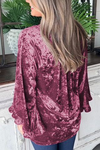 Back of the Western Luxe Velvet Top