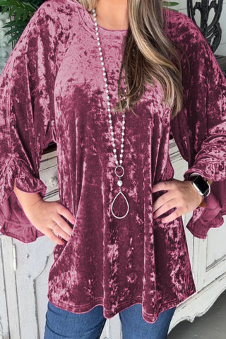 A zoomed in look at the Western Luxe Velvet Top