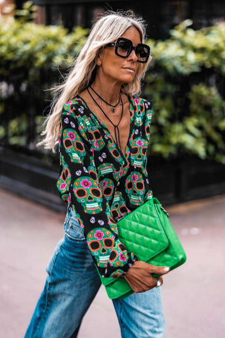 Front of Western Soul Sugar Skull Top