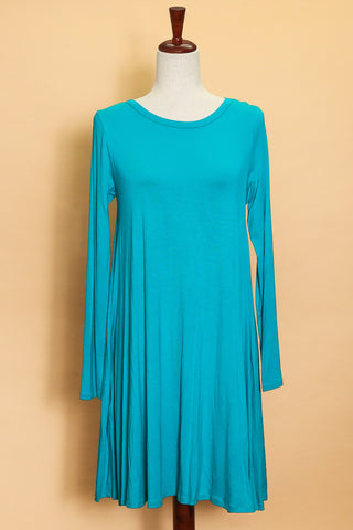 A look at the Western Whispers Flowy Dress in blue