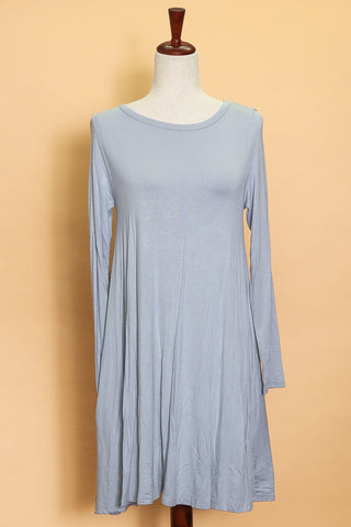 A look at the Grey Western Whispers Flowy Dress