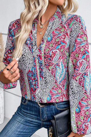 Front of the Western Wildflower Notch Blouse