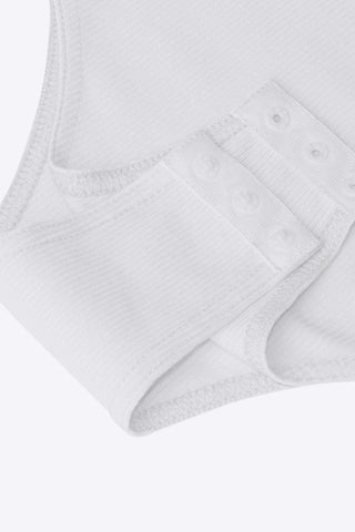 Snaps on White Cowgirl Core Essential Bodysuit
