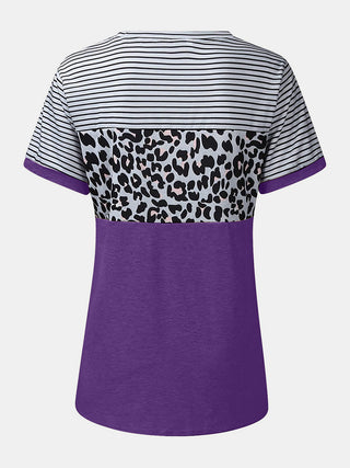 Back of the Purple Wild Lane Graphic Block Tee