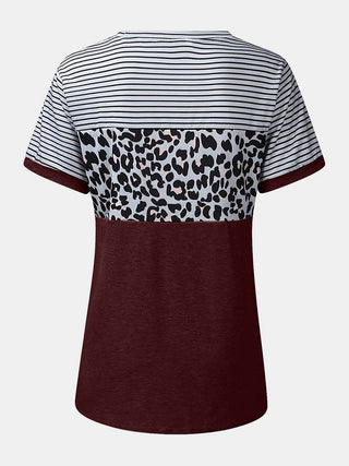 Back of the Red Wild Lane Graphic Block Tee