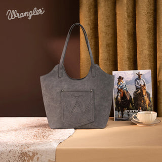 Wrangler Aztec Embroidered Tote Bag Wallet Set