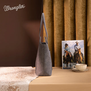 Wrangler Aztec Embroidered Tote Bag Wallet Set