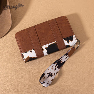 Wrangler Brown Cow Print Concealed Carry 3-Piece Tote, Crossbody, and Wallet Set