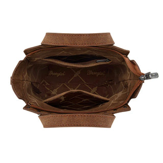 Wrangler Genuine Hair-On Cowhide Tote/Crossbody and Wallet Set - Brown